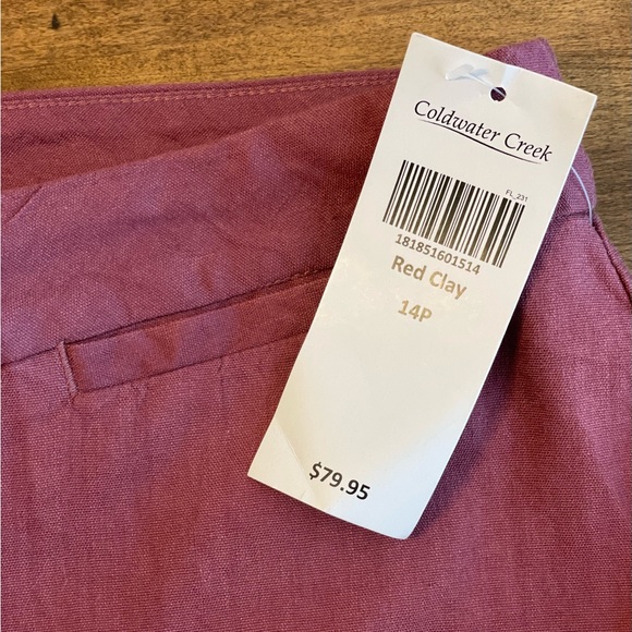 Coldwater Creek Linen Pants Size 14P - Picture 4 of 7